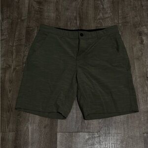Dark Green Pattern Short